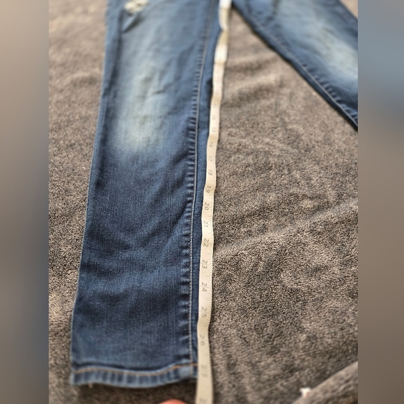 Aeropostale Blue Distressed Skinny Jeans Women's Size 6 - Picture 6 of 6